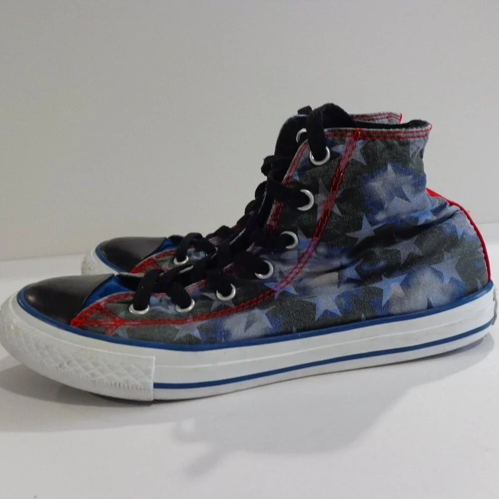 Converse Chuck Taylor All Star Hi Tops American Stars Canvas Sneakers Youth Sz 4